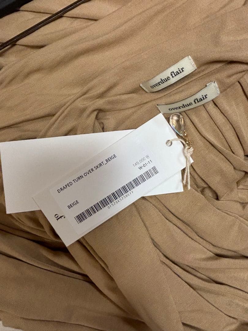 スカート Overdue flair draped turn over skirt