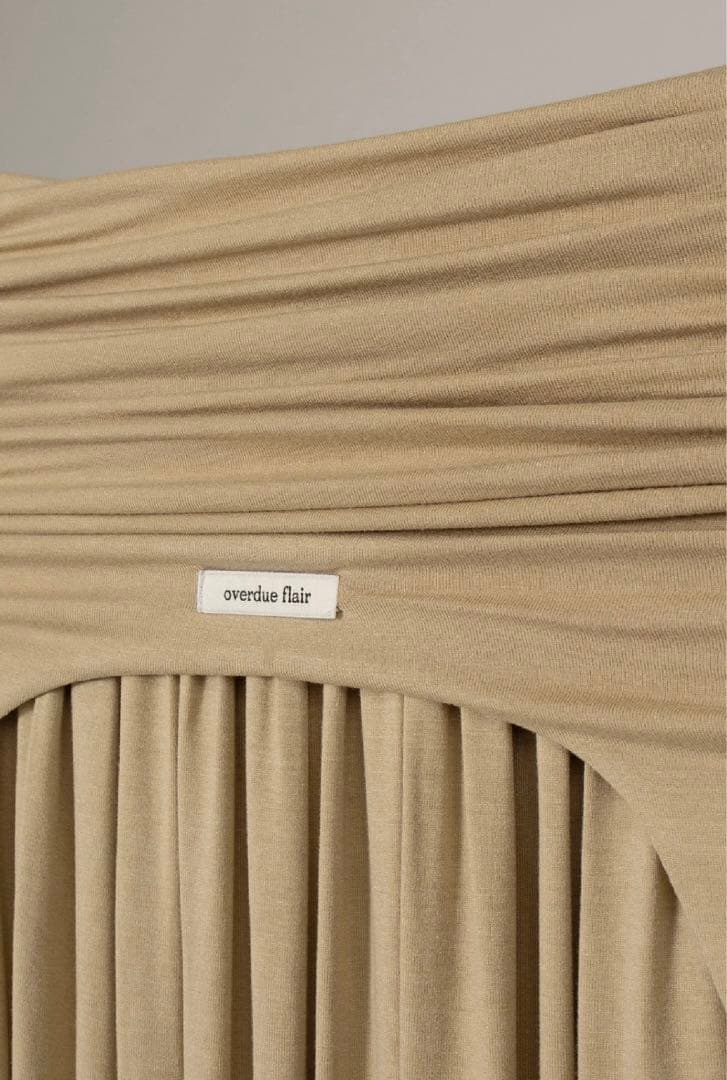 スカート Overdue flair draped turn over skirt