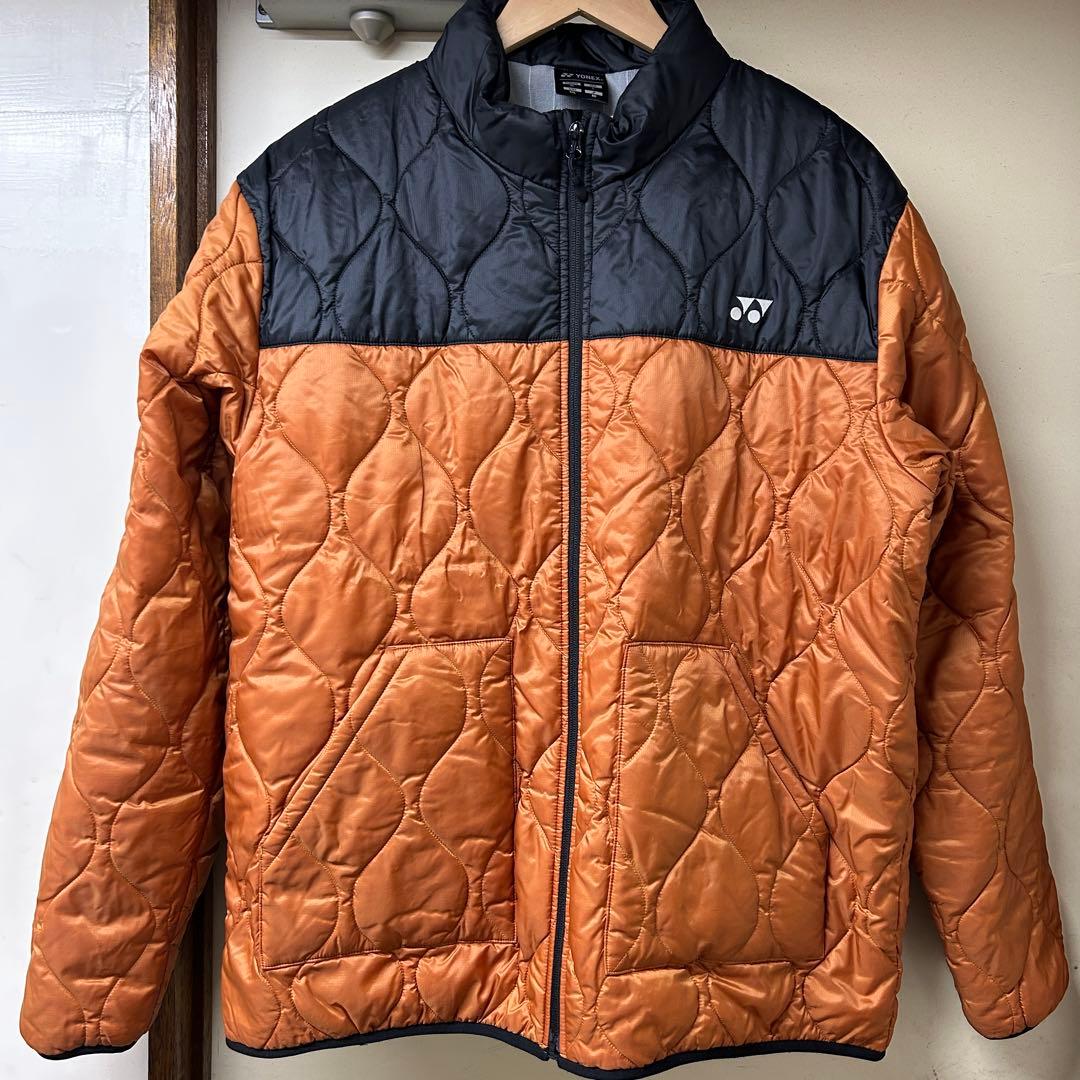 YONEX ダウンジャケット(オレンジ/ブラック) サイズXO