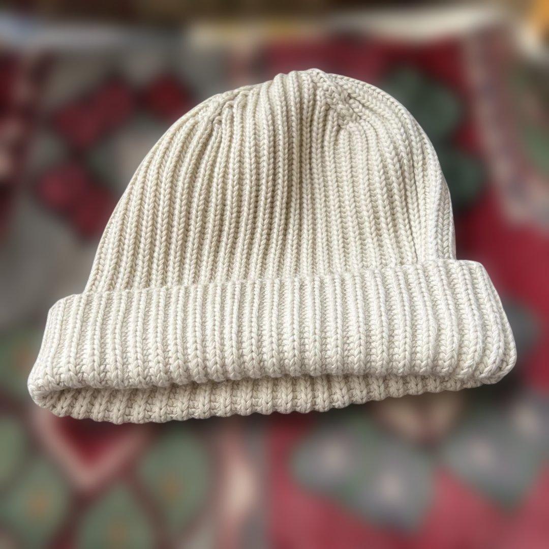 auralee ニットキャップ　ホワイト(クリーム色)