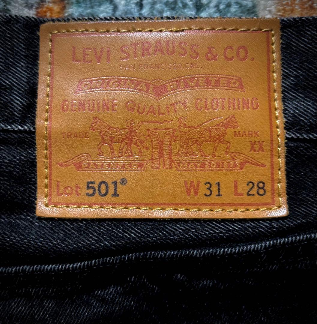 EDIFICE別注 限定販売 LEVI'S 501ブラックデニム 後染め