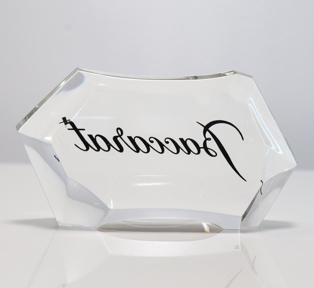 バカラ ロゴ プロモーションオブジェ 非売品 多面体カット ディスプレイスタンド