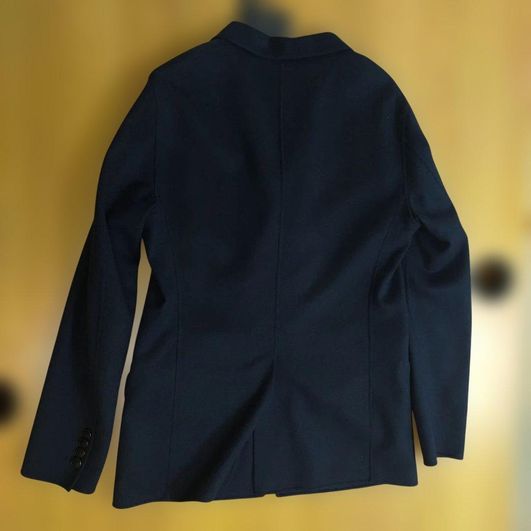 Giorgio Armani ネイビー ダブルブレストカシミヤコート Мサイズ