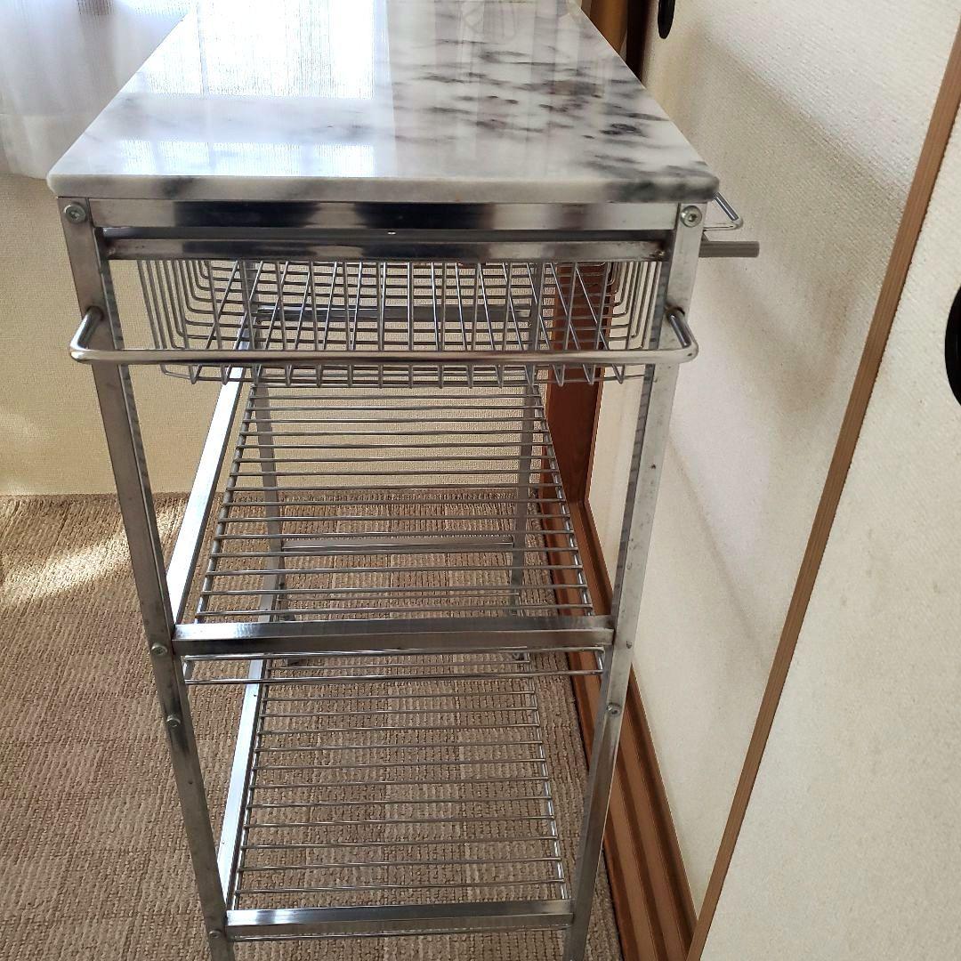 アスプルンド マーブルトップトローリー L キッチンワゴン キャスター付き