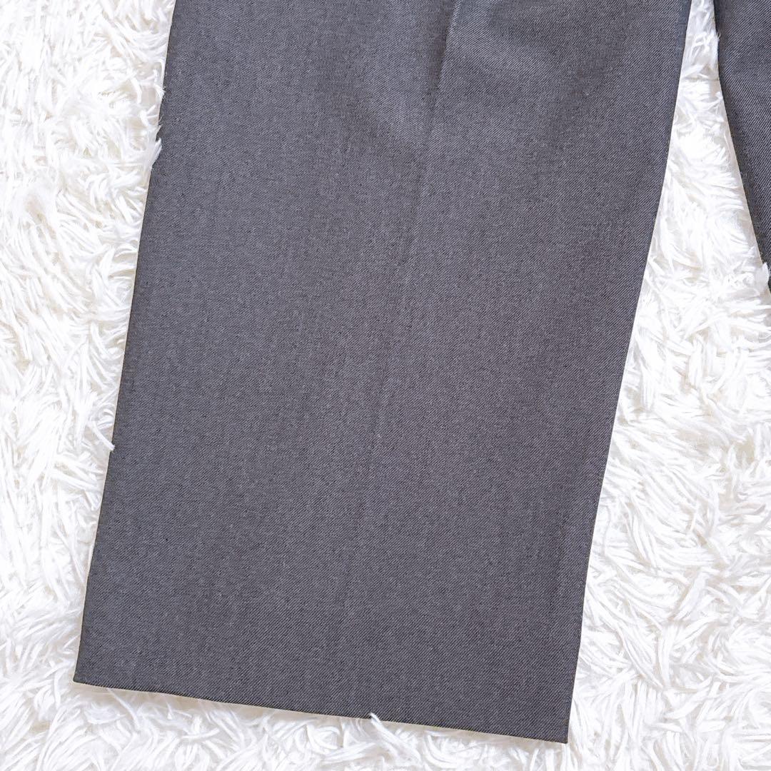 【極美品】AKTE アクテ サスペンダー付き ワイドパンツ チャコールグレー S