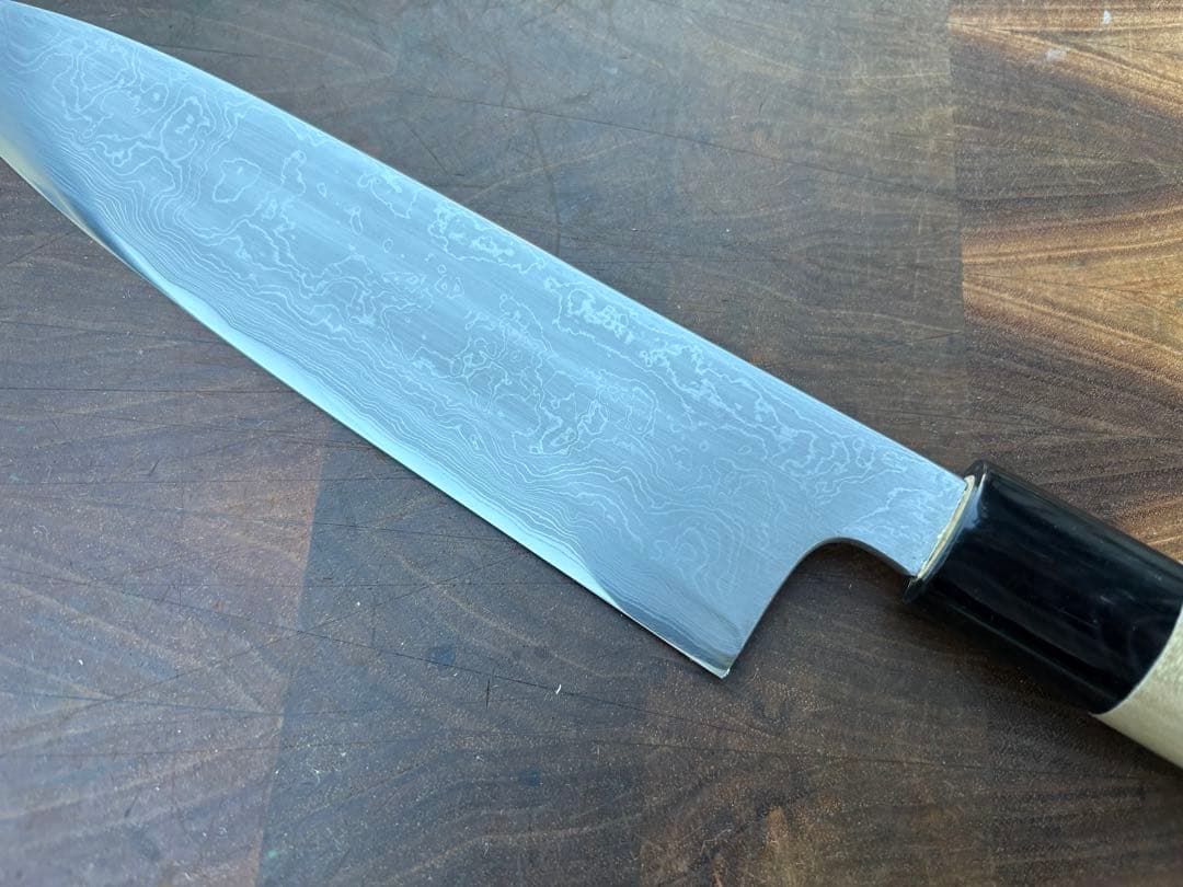 重房　鍛地　和　牛刀　180mm 6寸　包丁　和包丁　洋包丁　ダマスカス