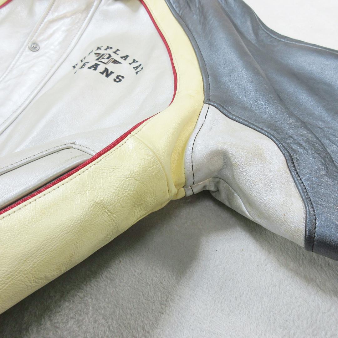 ✨VITAGE/超大きい✨PURE PLAYAZ メタリック オールレザー