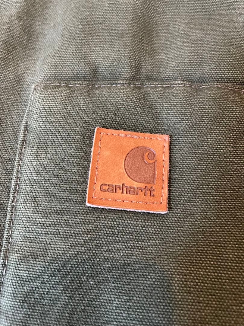 美品　Carhartt カーハート　グリーン ベスト　ダック 中綿
