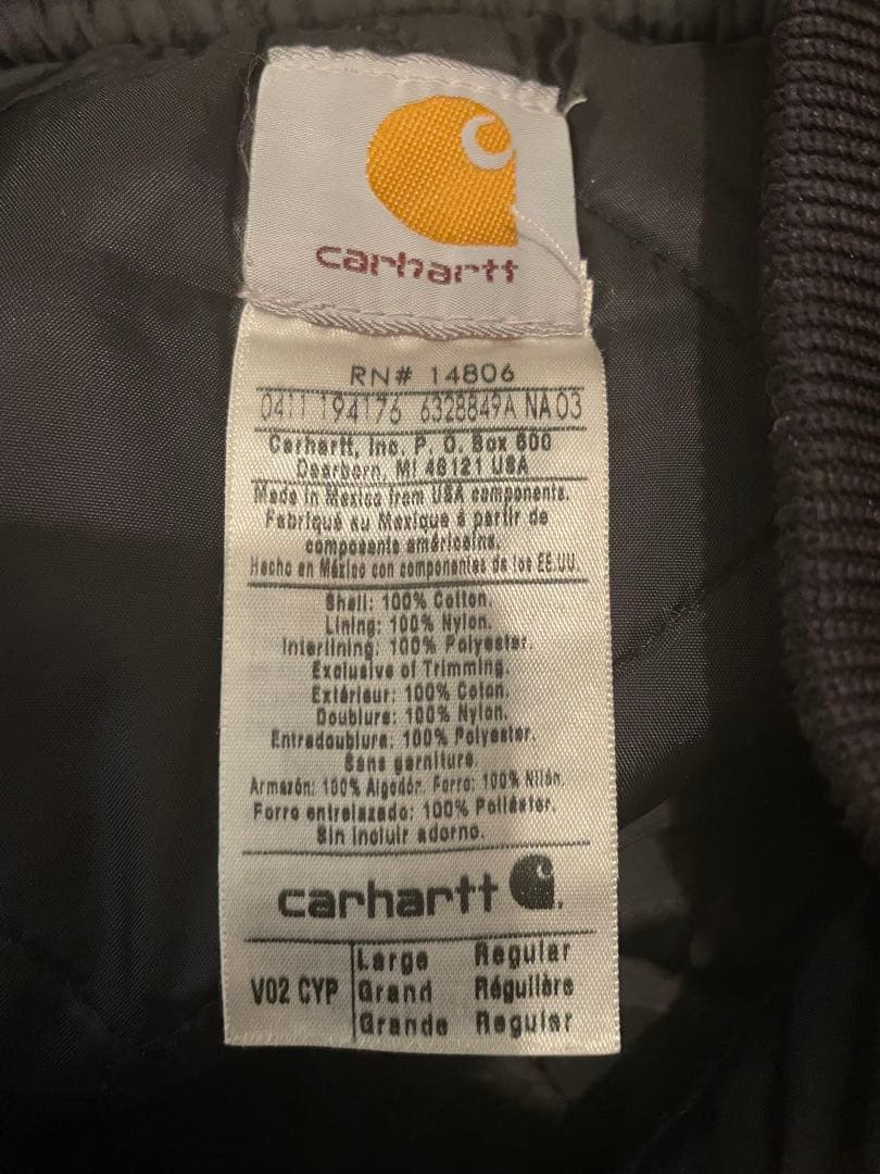 美品　Carhartt カーハート　グリーン ベスト　ダック 中綿