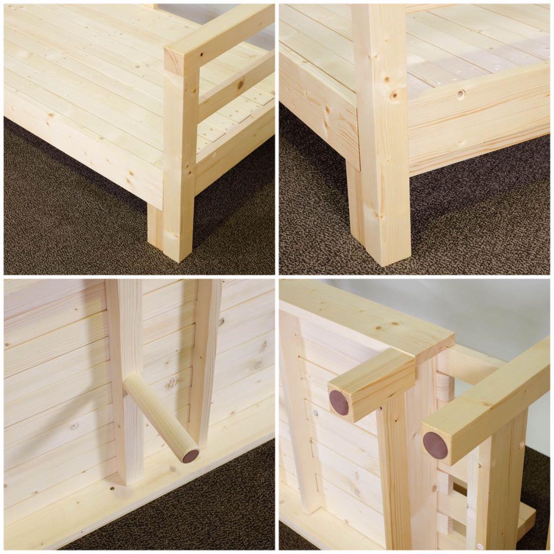 B 新品 北欧 パイン材 ソファベッド ブラウン すのこベッド ソファ ベッド