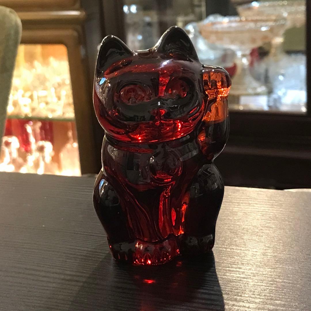 プシュケ様専用 可愛らしい♡アンティークバカラ招き猫フィギュリン