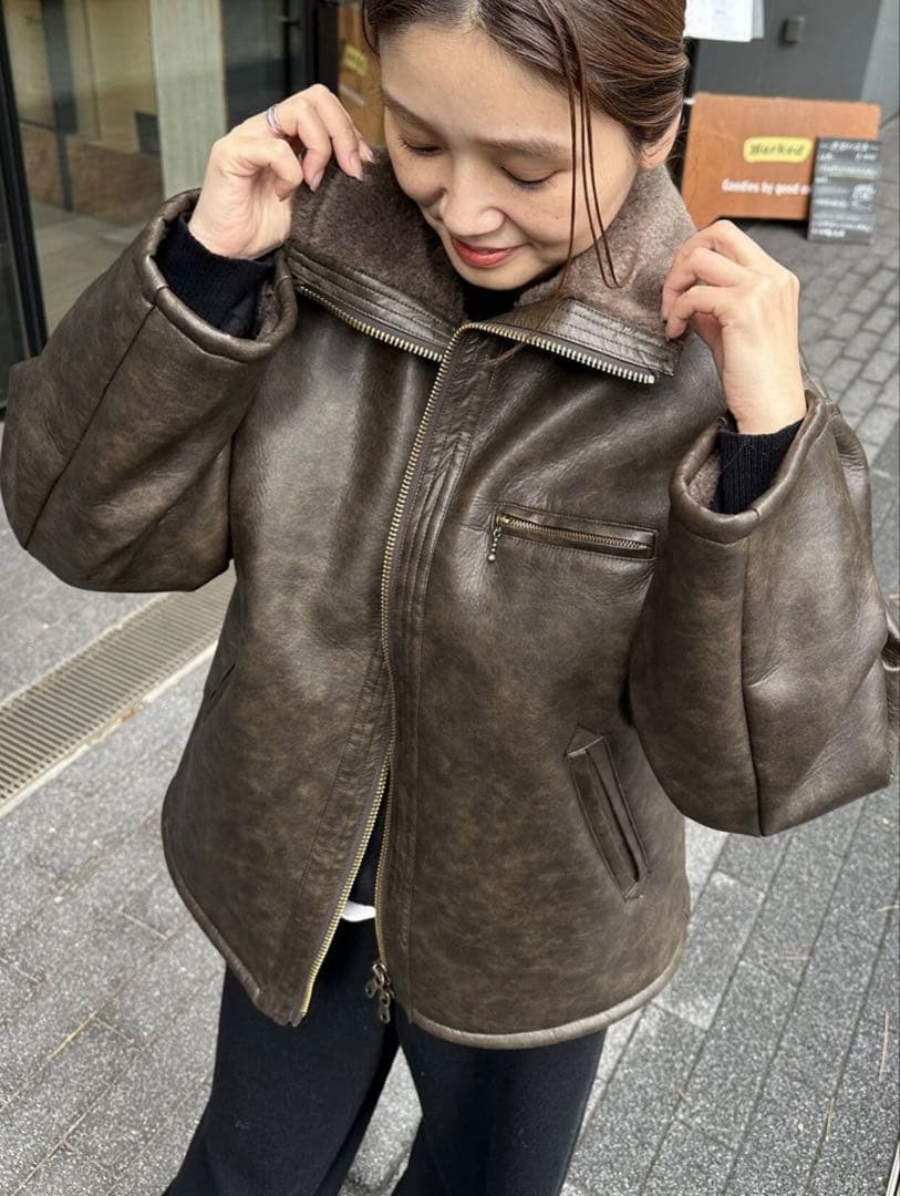 《WEB限定追加》フェイクレザーボアブルゾンJOURNAL STANDARD