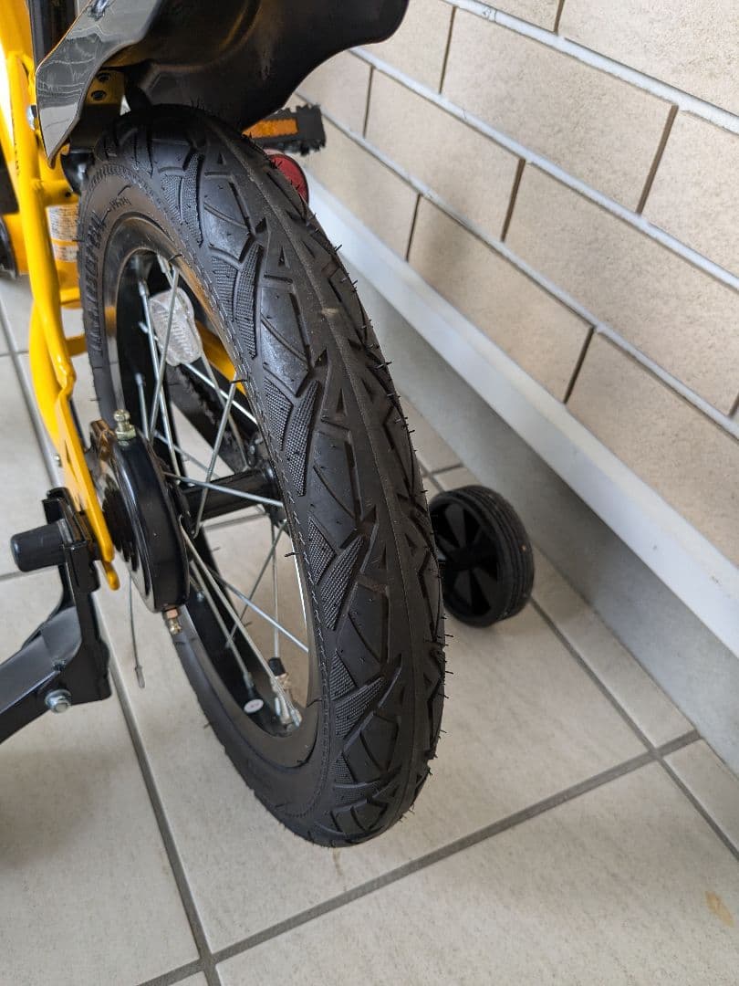 【美品!!】HUMMER 子供用自転車 補助輪付　14インチ　イエロー