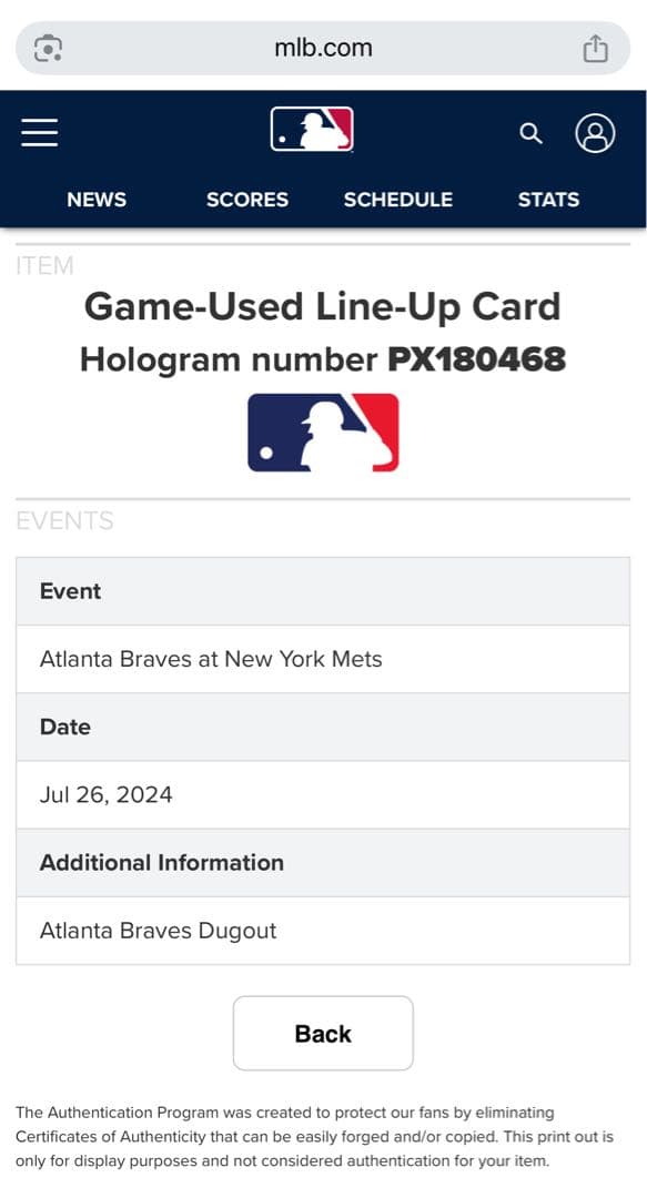 千賀滉大　日米通算100勝達成試合実使用ラインナップカード