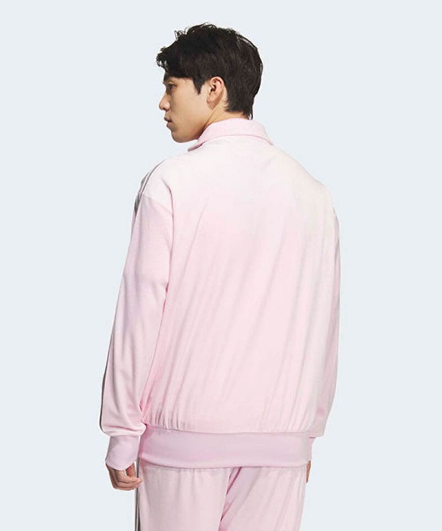 新品XL】当日発送アディダス　ファイヤーバード ベロアトラックトップ ピンク