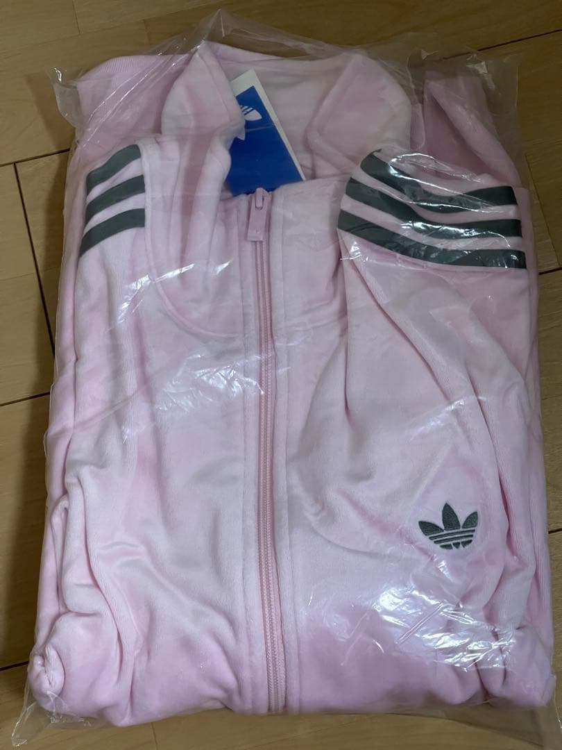 新品XL】当日発送アディダス　ファイヤーバード ベロアトラックトップ ピンク