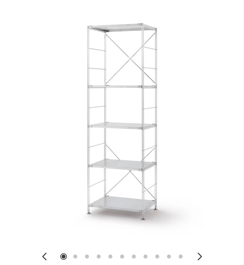 無印良品　ステンレスユニットシェルフ　5段 175.5cm オープンシェルフ