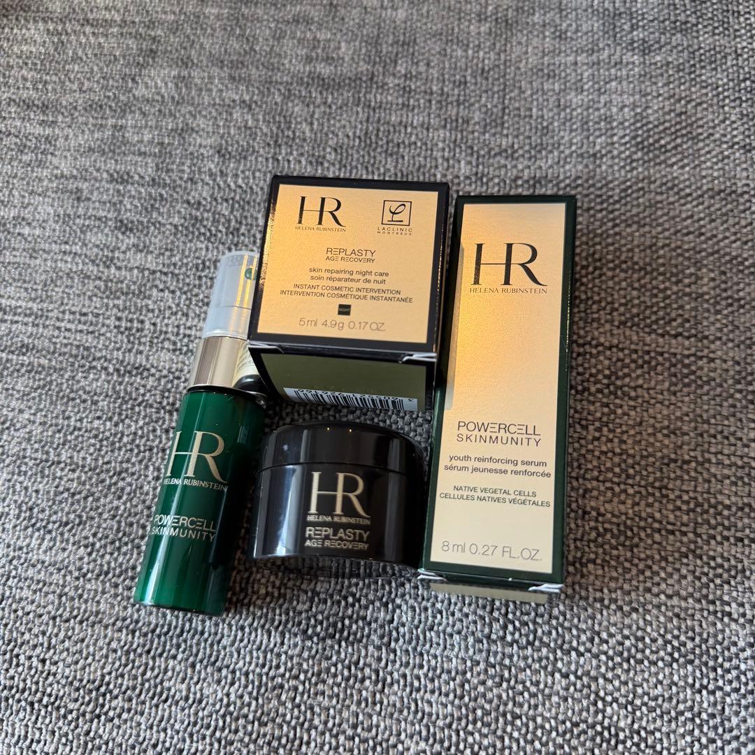 未開封ヘレナルビンスタイン リプラスティR.Cクリーム等 サンプル3点ポーチ付き