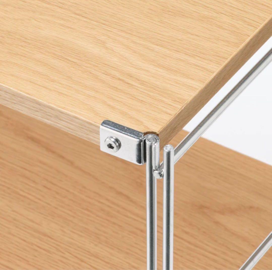 無印良品 ステンレスユニットシェルフ・オーク材棚セット・中