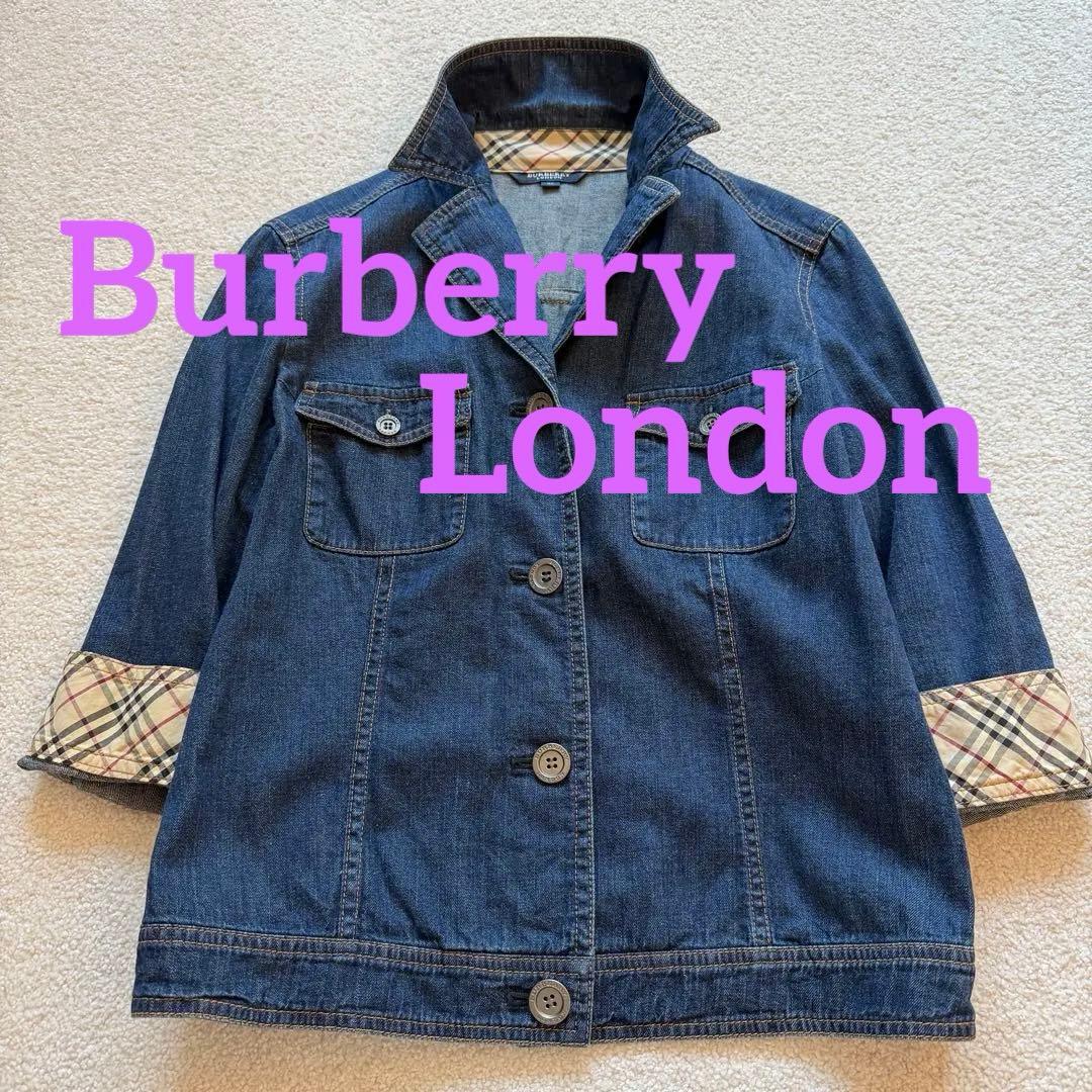 BURBERRY LONDON ノバチェック デニムジャケット 薄手 三陽商会 - メルカリ
