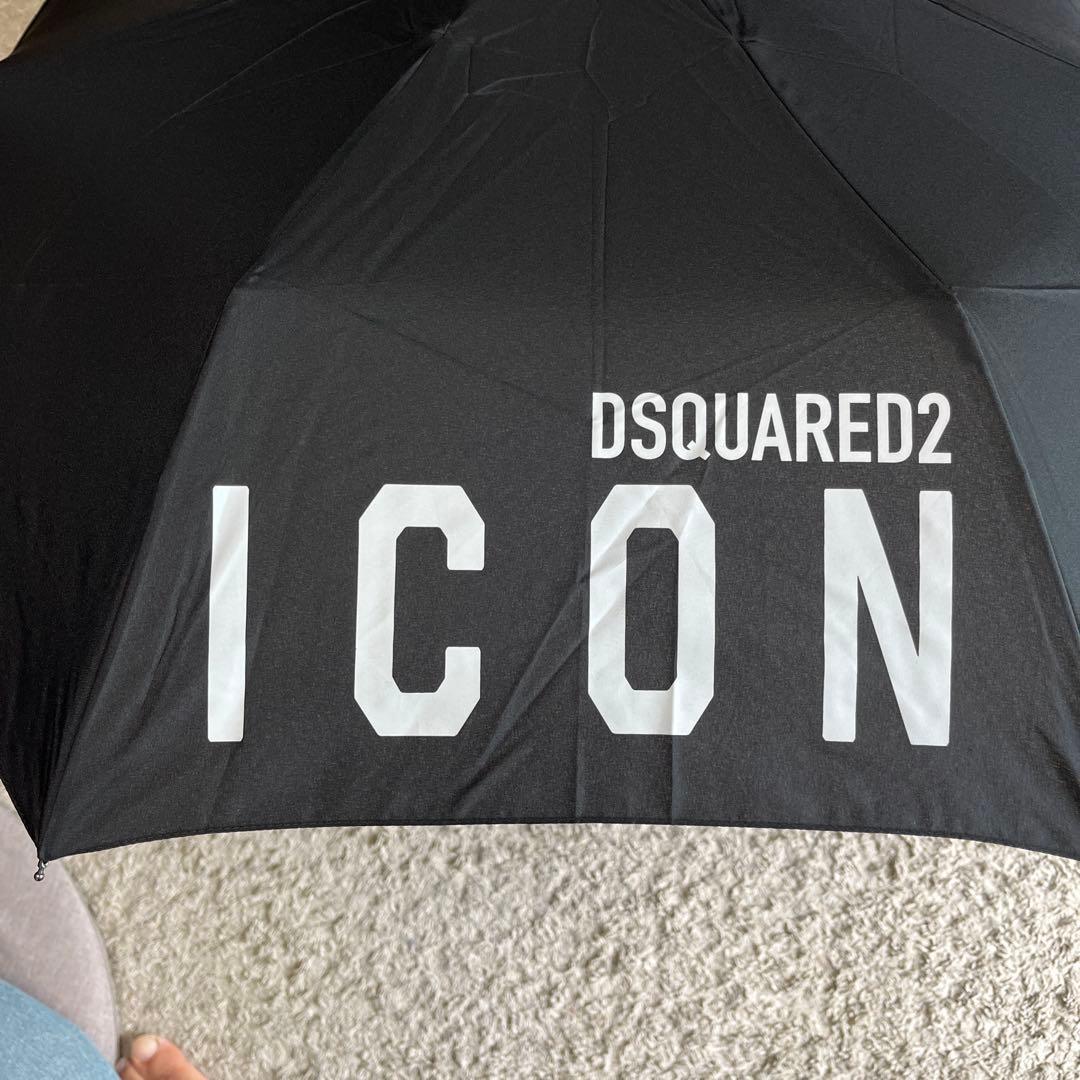 DSQUARED2 ICON 折り畳み傘 ブラック