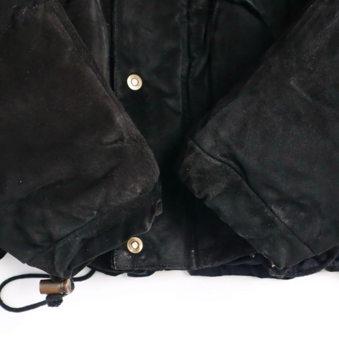 Vintage 80s 90s スウェード レザー 短丈 ダウンジャケット