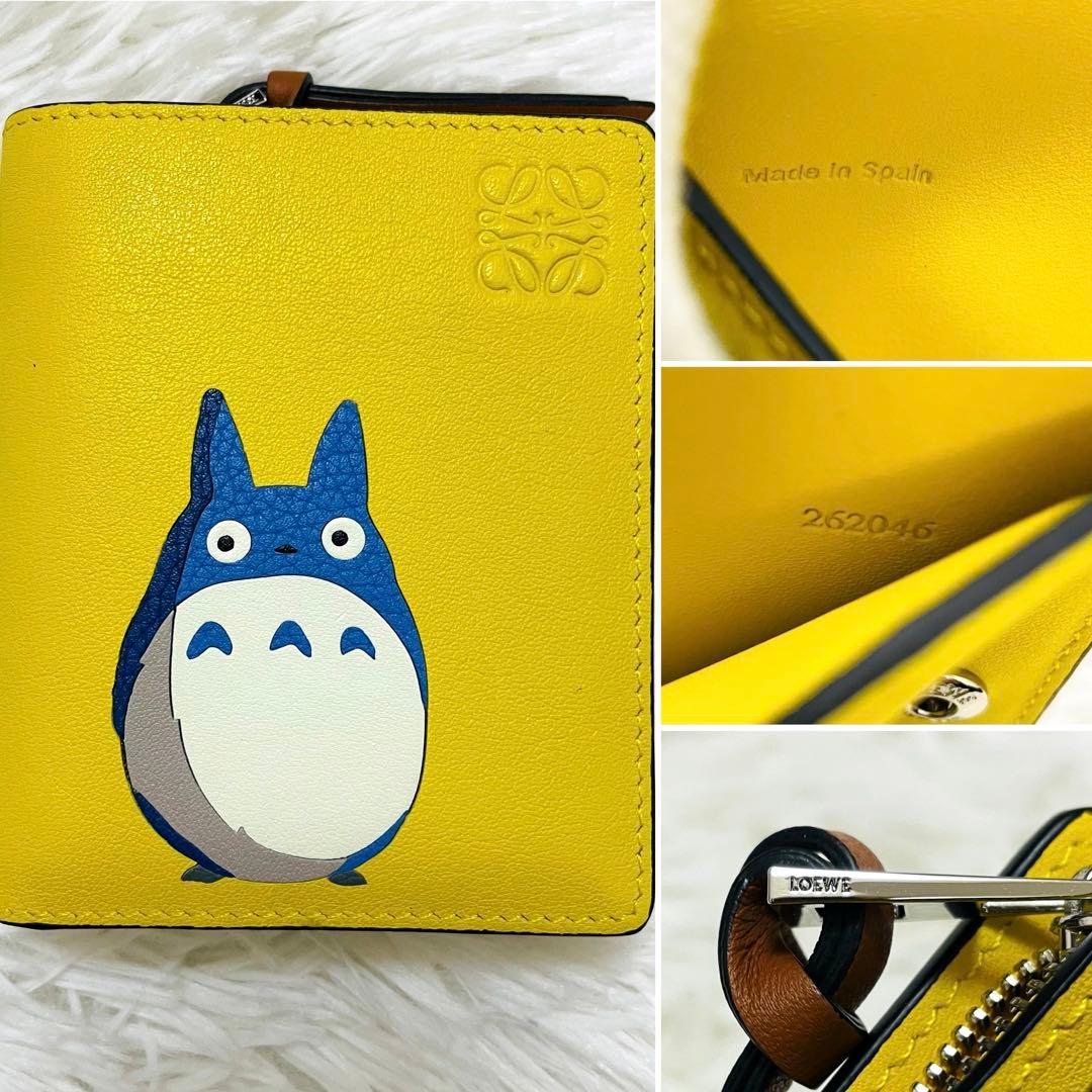 未使用級✨付属完備✨ロエベ 二つ折り財布 ジブリ トトロ レザー