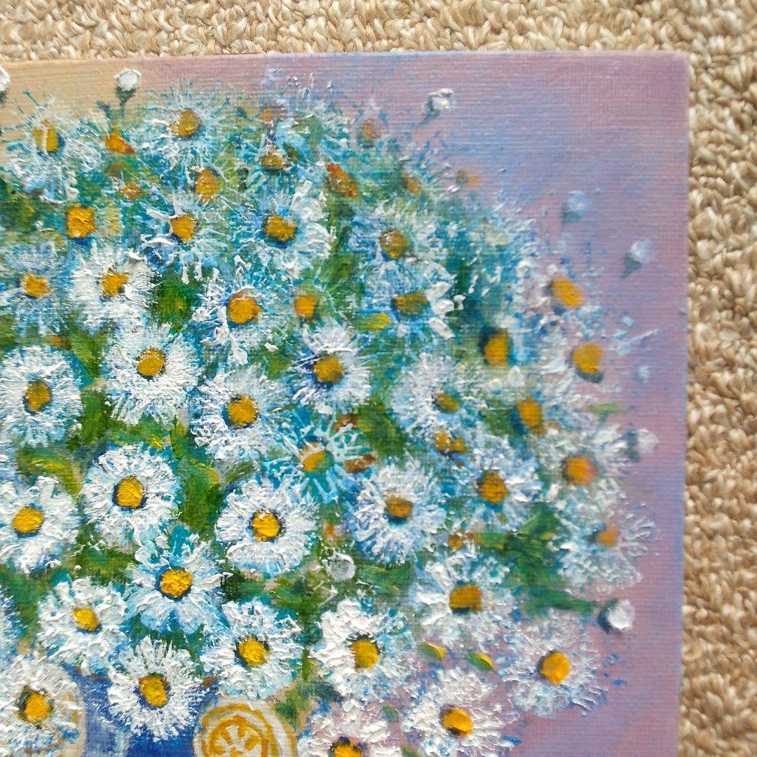 油絵 「マーガレット」F3号 （匿名配送） - メルカリ