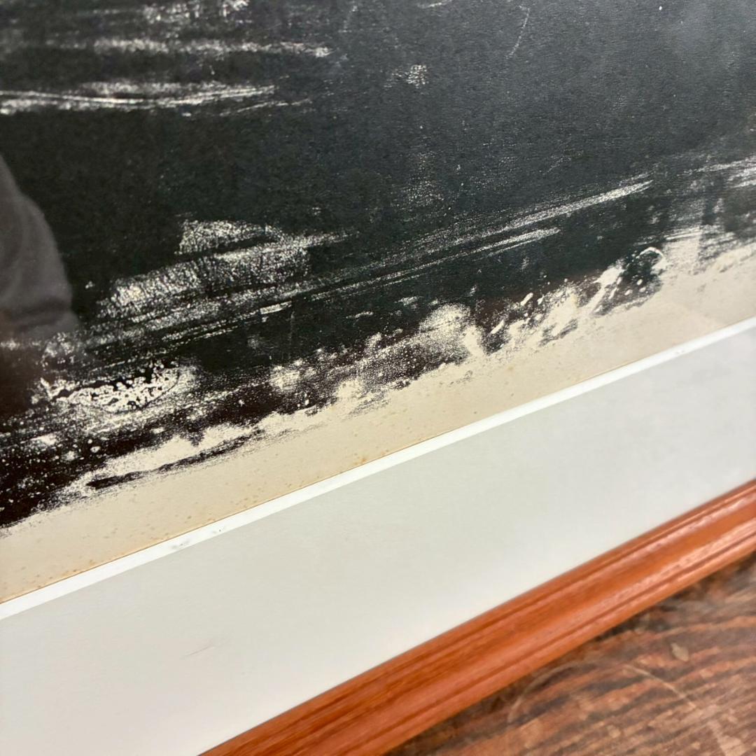 アントニ・クラーベ「枯葉の静物」大作 リトグラフ 直筆サイン入 額縁