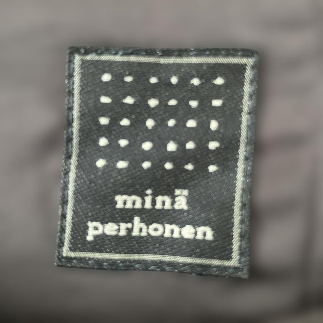 美品mina perhonenミナペルホネンpebbleカーキ刺繍ヤクワンピース