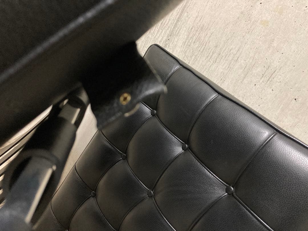 定価140万! 名作 良品 正規Knoll 黒 バルセロナ チェア オットマン