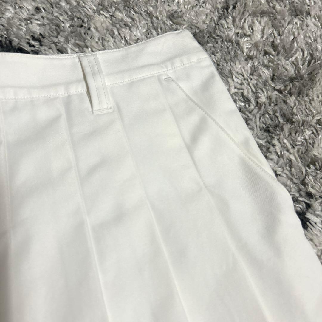 ヴィトゥエルヴ　V12 プリーツ 切替スカート　ゴルフスカート　白　M