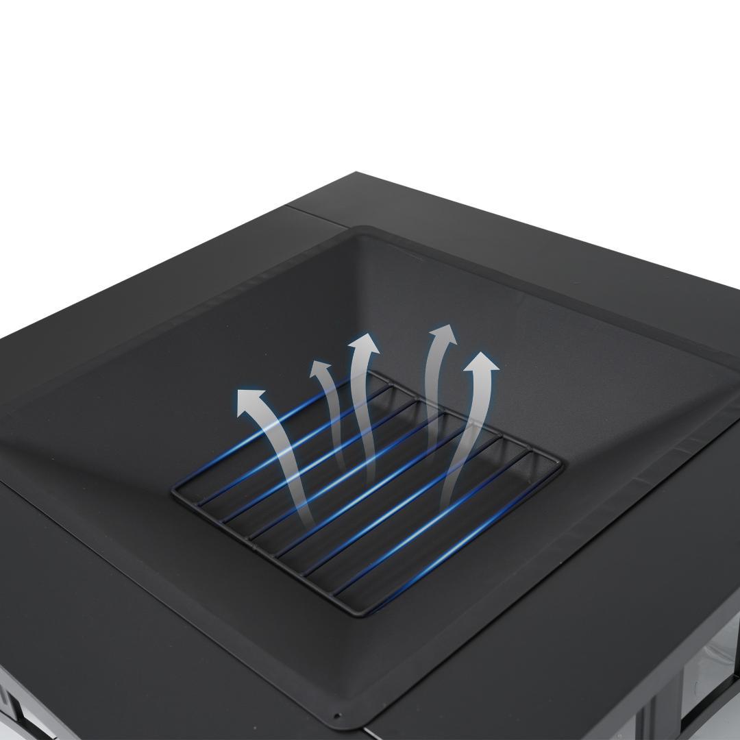 【ブラック】バーベキューコンロ 焚火台 大型焚火 ファミリーキャンプ