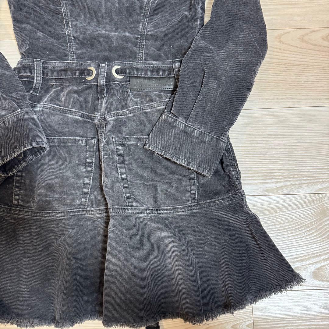 値下DIESELディーゼルワンピースコーディロイミニドレスレディースXS美品