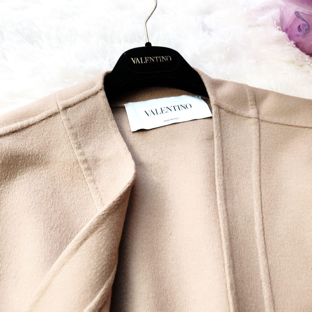 美品VALENTINOヴァレンティノ ケープ　ダブルフェイス　ポンチョ　コート