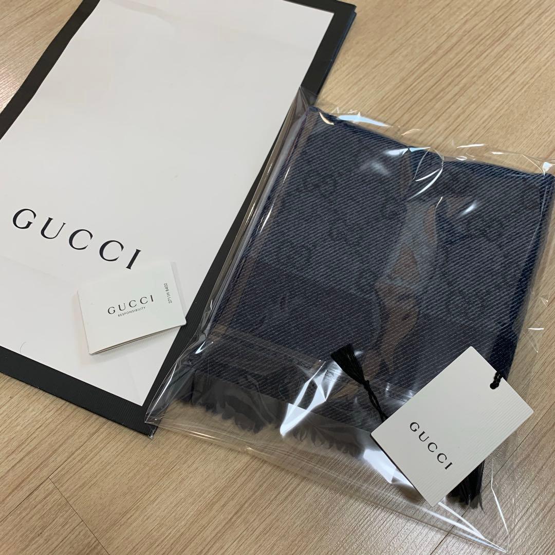 正規GUCCIマフラー✨グッチマフラー　メンズ　グッチ　マフラー　ストール