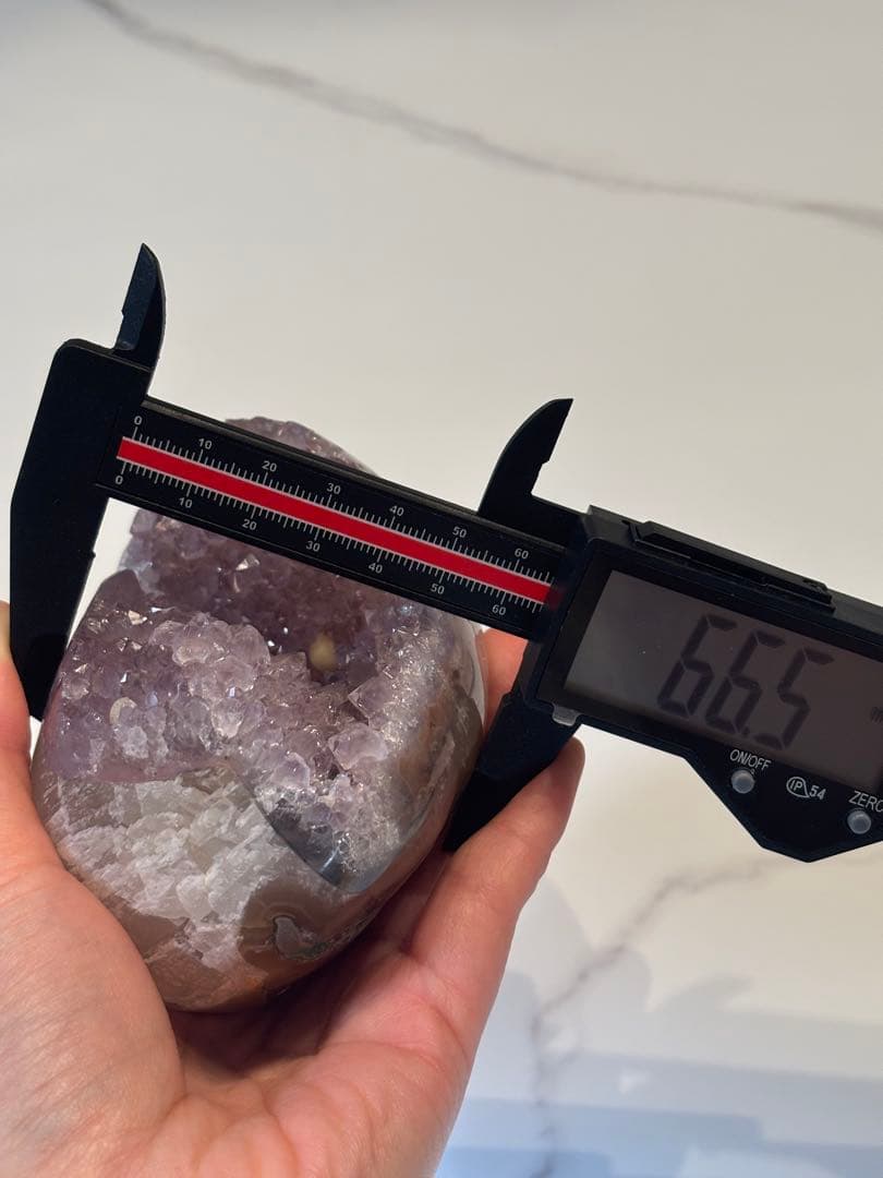 天然水晶 美しい薄ピンク紫色