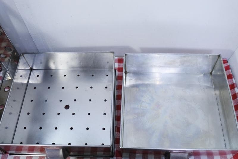 業務用 ステンレススチール 3段蒸し器 角蒸し器 40×40cm 底板取り外し可