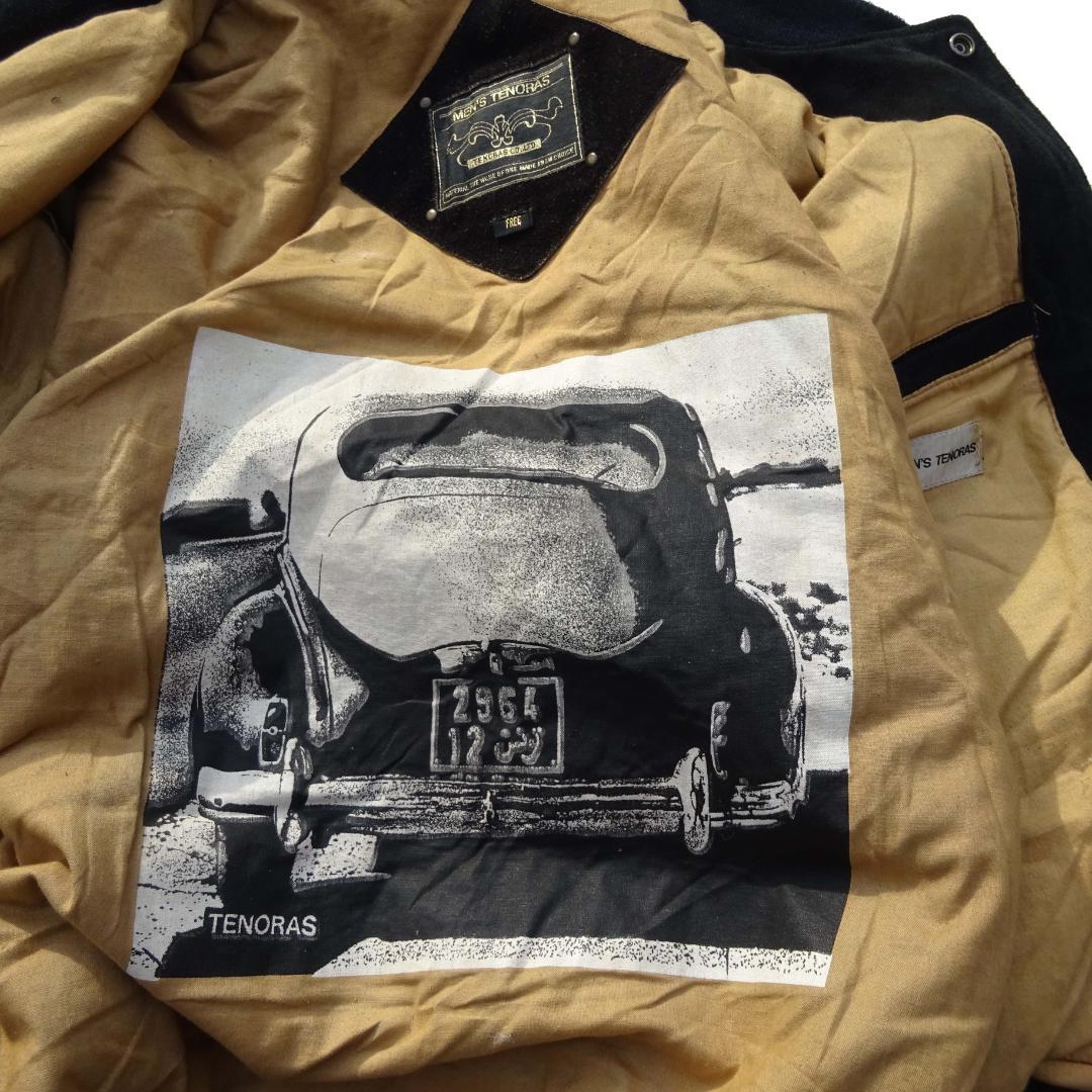 MEN'S TENORASメンズティノラス 牛革オールレザースエードスタジャン黒