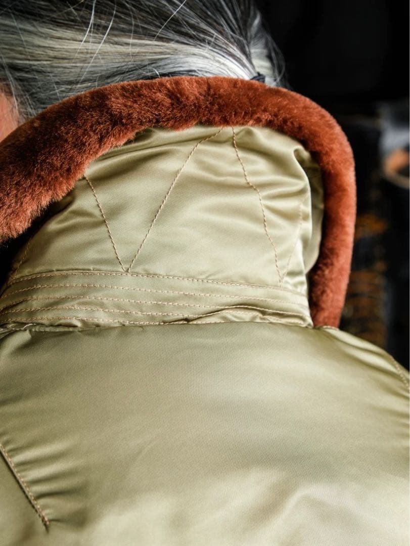 40 Lサイズ希少B-15B初期型復刻MA-1前身ムートン REALSIMONS