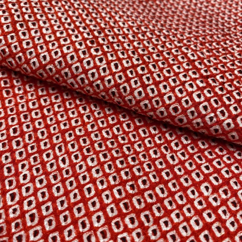 507ag1◎七五三 三歳 女児 お正月 節句 着物&被布&羽織 総絞り 赤黒◎