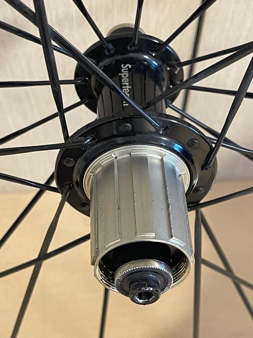 【美品・新品タイヤおまけ！】カーボンエアロホイール SUPER TEAM製