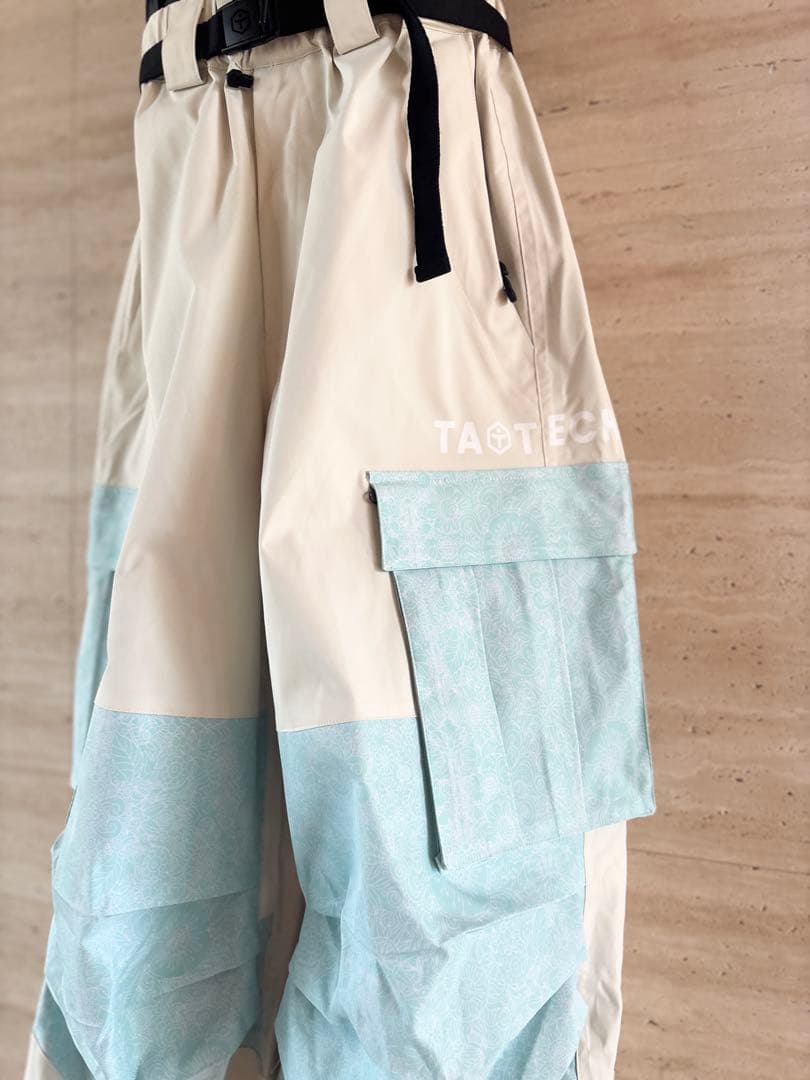 TAO-TECH】スノボウェア 上下セットアップ Lサイズ ベージュ