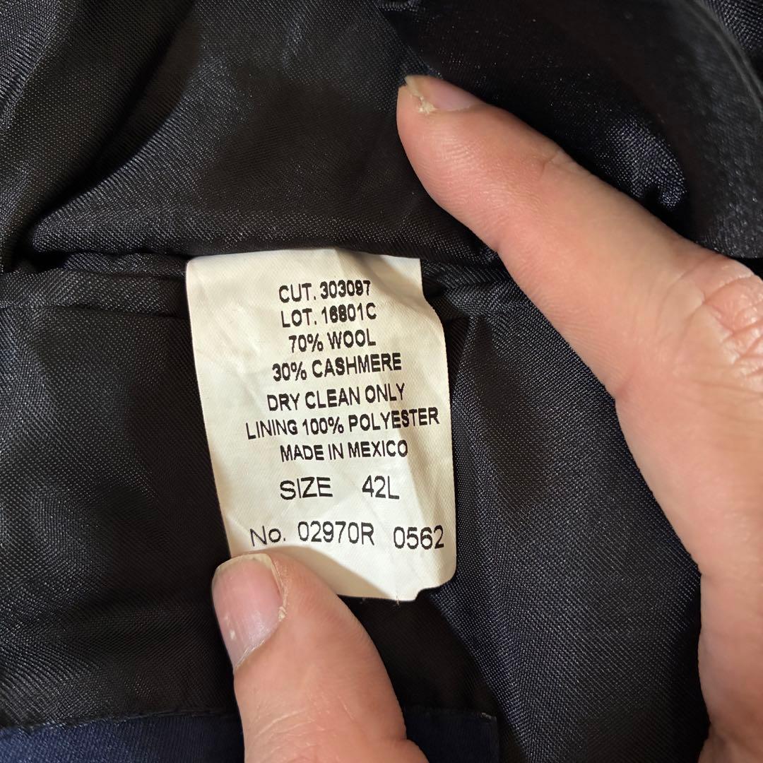 90s CHAPS Ralph laurenウールカシミアチェスターコート黒