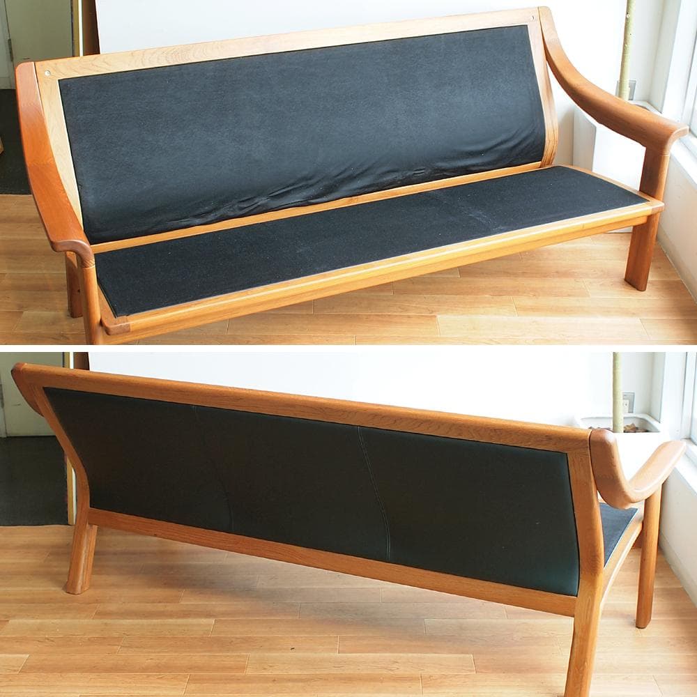 ビンテージ デンマーク製 P.J.Furniture チーク材 3人掛けソファ