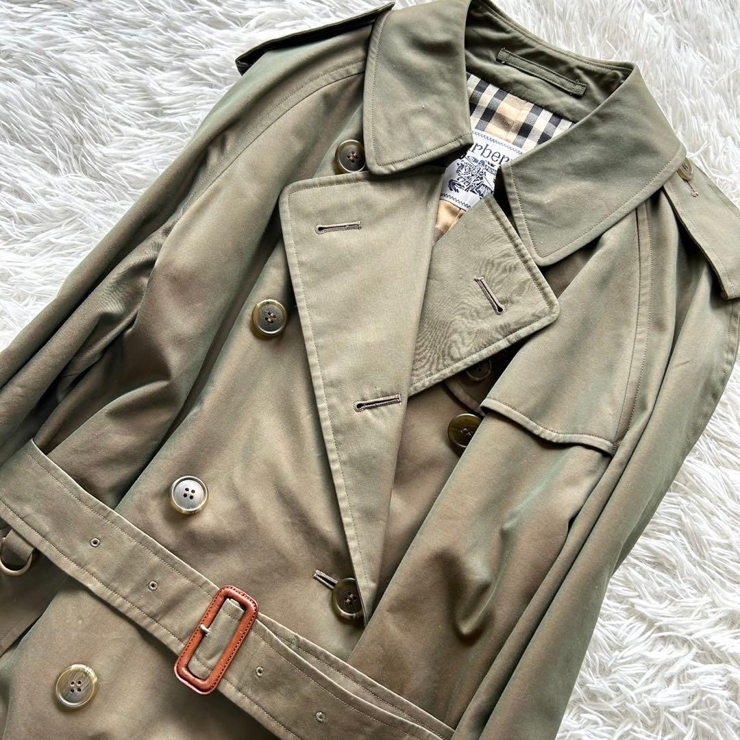 【専用品】バーバリー　トレンチコート　ベルト完備　玉虫　ロング丈　L相当