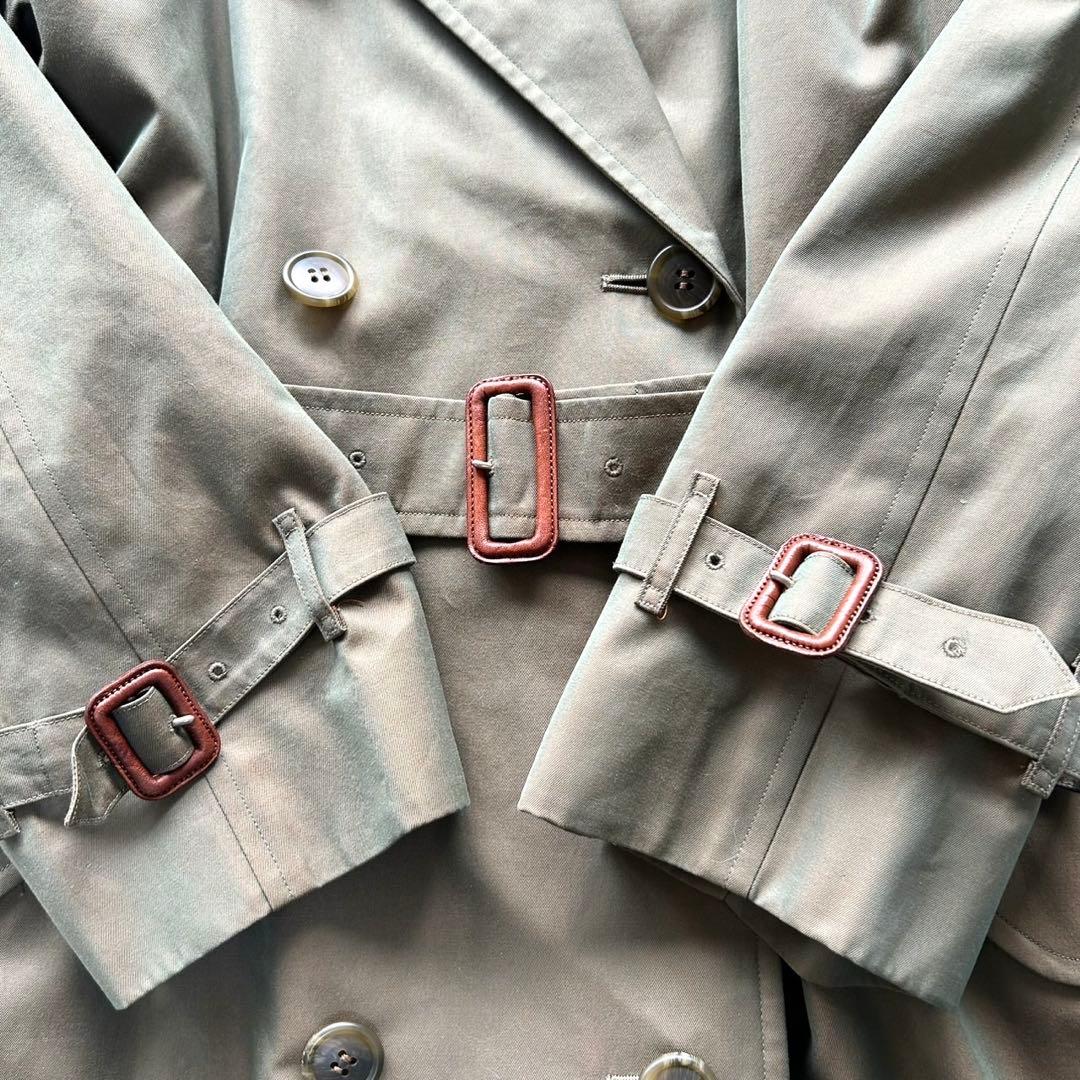 【専用品】バーバリー　トレンチコート　ベルト完備　玉虫　ロング丈　L相当