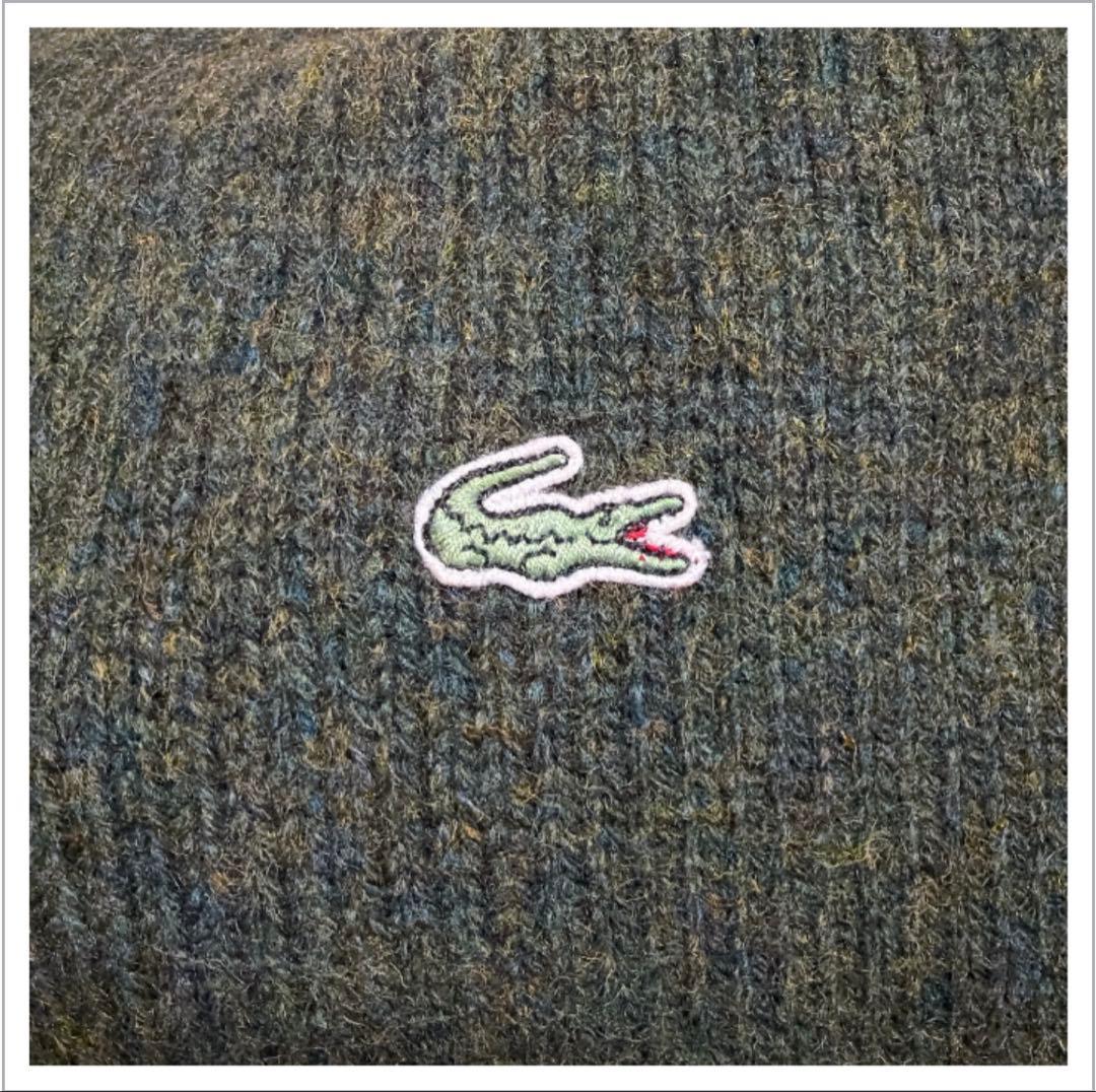 LACOSTE ラコステ】ウール ハーフジップ ニット モスグリーン 日本製