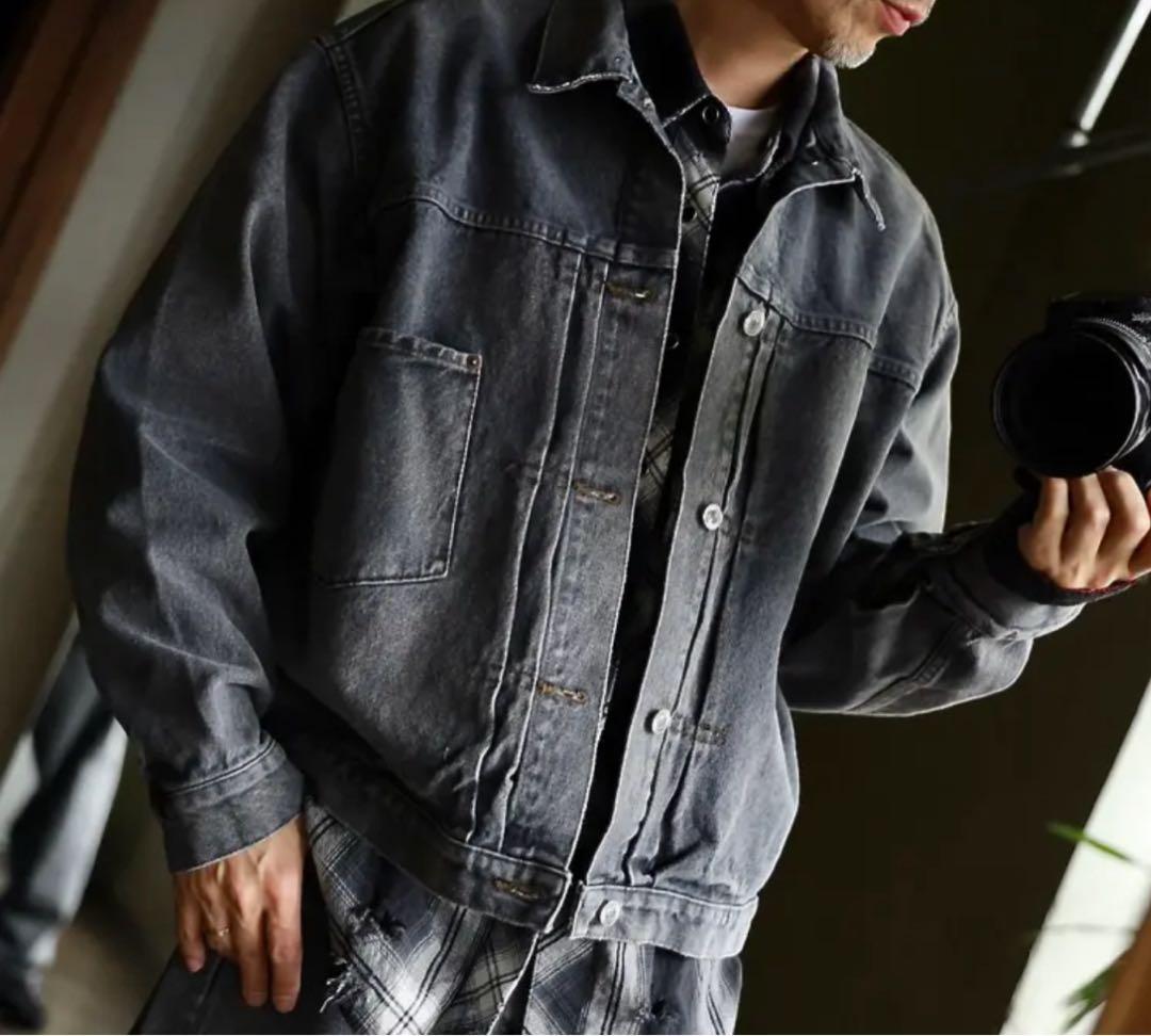 ジャケット・アウター 25aw a.presse VINTAGE GRAY DENIM JACKET