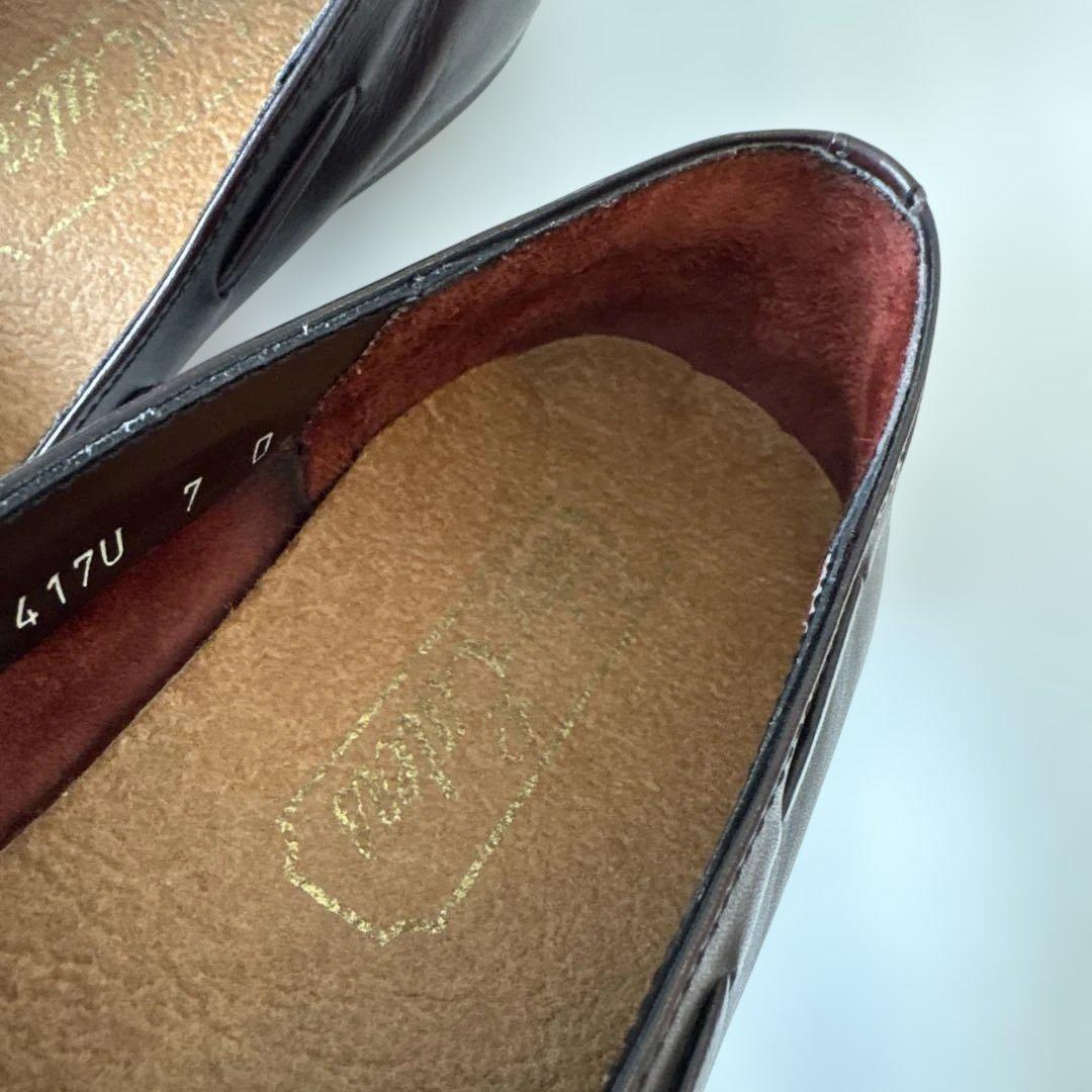 Salvatore Ferragamo タッセル ブラウン レザー24.5